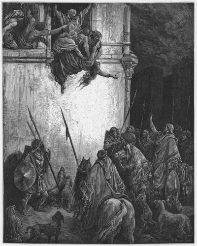 ギュスターヴ・ドール聖書：イゼベルの死 作： Gustave Dore